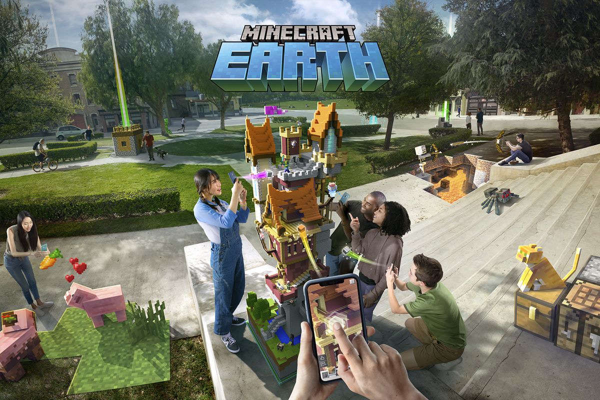 Minecraft Earth for iO - Game Minecraft virtual reality of Mojang 2019
